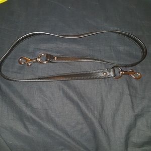 Genuine Leather Black Shoulder strap